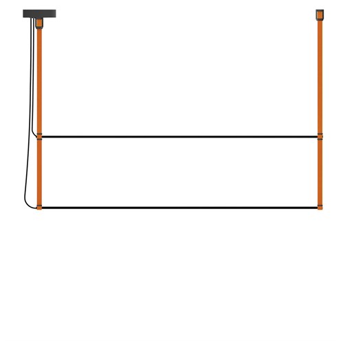 Robin+René Horizontal Duo 120 LED 24W 2000lm 3000K CRI>90, rippvalgusti, oranž