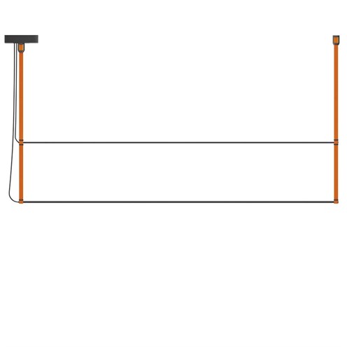 Robin+René Horizontal Duo 160 LED 32W 2600lm 3000K CRI>90, rippvalgusti, oranž
