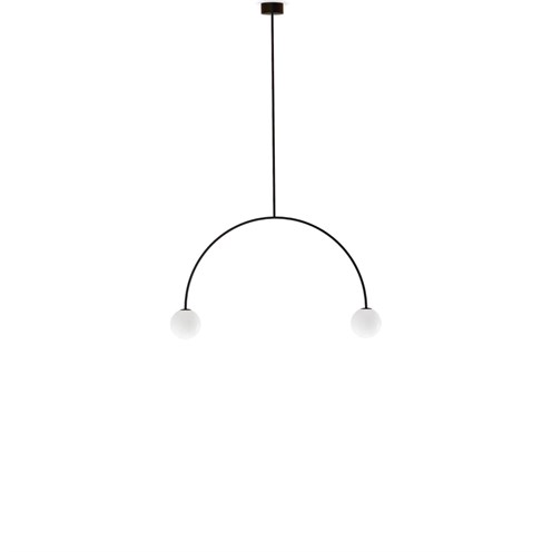 Robin+Riga Pendant 50 2xG9, rippvalgusti, matt must