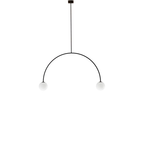 Robin+Riga Pendant 80 2xG9, rippvalgusti, matt must