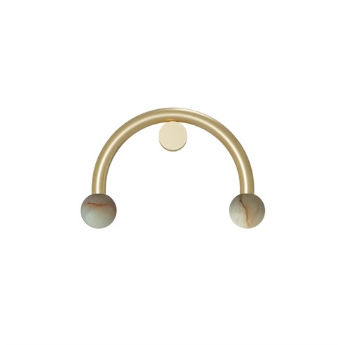 Robin+Rigoberta Wall Direct Curved 2xG9, seinavalgusti, kuldne, kuppel alabaster