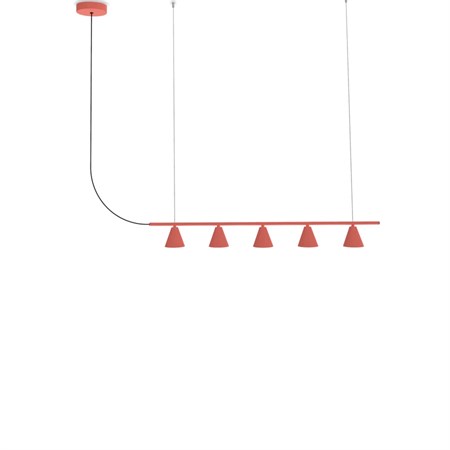 Robin+Rimini Chandelier Linear LED 5x8,5W 980lm 2700K CRI>90 45°, rippvalgusti, terrakota