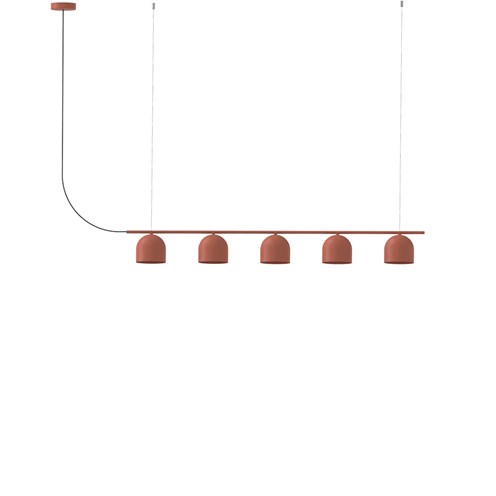 Robin+Rio 12 Chandelier Linear 5 GX53, rippvalgusti, punane