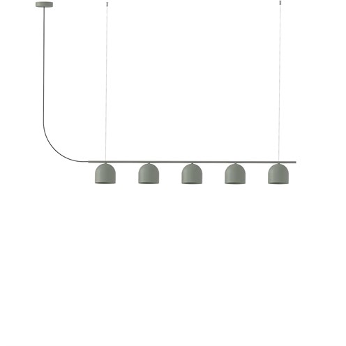 Robin+Rio 12 Chandelier Linear 5 GX53, rippvalgusti, roheline