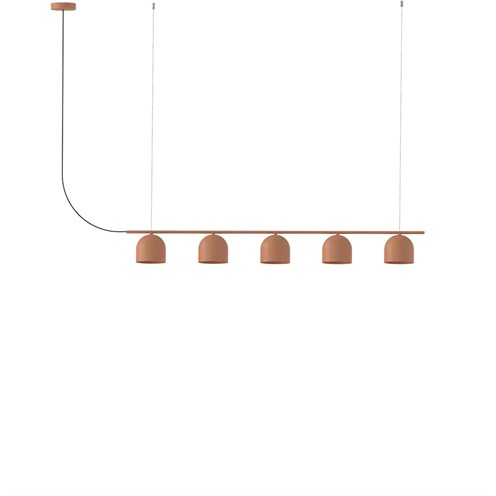 Robin+Rio 12 Chandelier Linear 5 GX53, rippvalgusti, terrakota