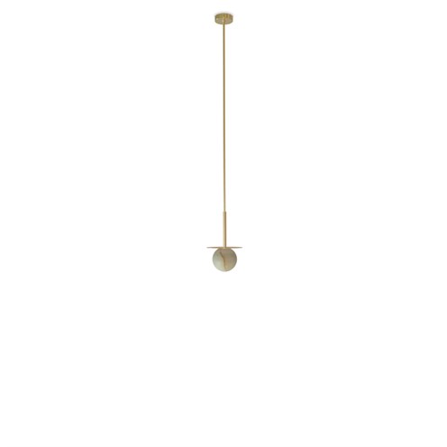 Robin+Royal Pendant Disc G9, rippvalgusti, messing, kuppel alabaster
