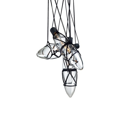 Bomma+Shibari Pendant 3 max. 3x6,5W E27 (komplektis 3x T30 5W 380lm 2700K CRI>90), hämardatav TRIAC, rippvalgusti, must