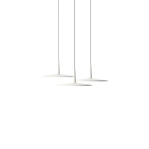 Vibia+Skan 3 × LED 9,3W 3123lm 2700K IP20 rippvalgusti, hämardatav 1-10V PUSH, valge