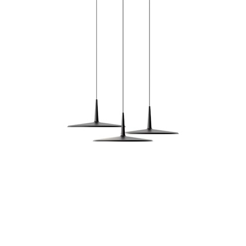 Vibia+Skan 3 × LED 9,3W 3123lm 2700K IP20 rippvalgusti, hämardatav 1-10V PUSH, must
