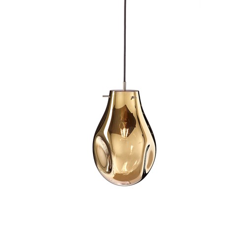 Bomma+Soap Large 6.5W E27 600lm 2700K CRI>90, hämardatav TRIAC, rippvalgusti, klaas kuldne, harjatud hõbedane detail