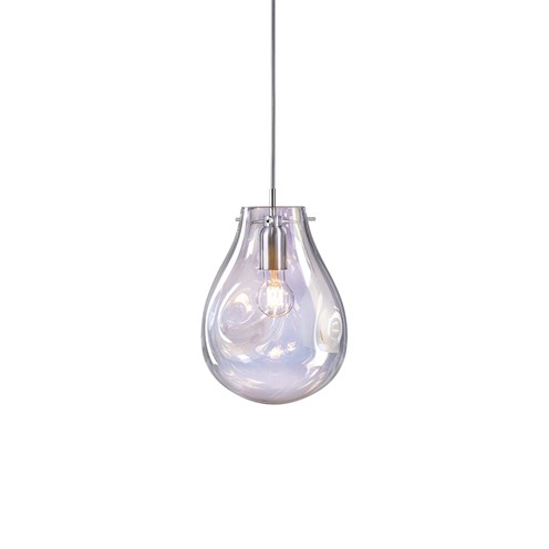 Bomma+Soap Large 6.5W E27 600lm 2700K CRI>90, hämardatav TRIAC, rippvalgusti, klaas pärlmutter, detailid harjatud hõbe