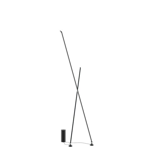 Vibia+Sticks Solo LED 88W 10865lm 2700K CRI>90, hämardatav Push dim, põrandavalgusti, must