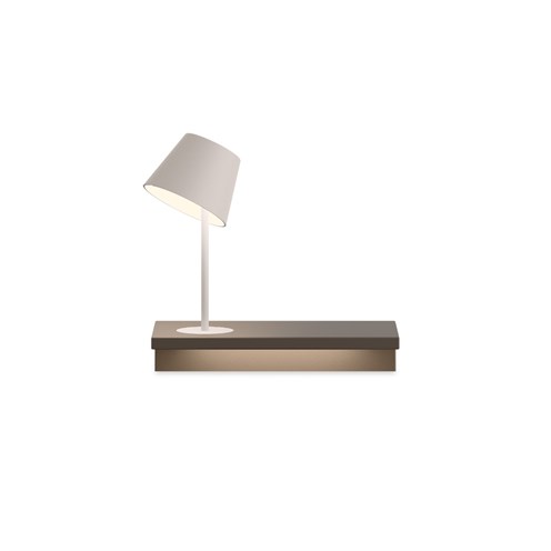 Vibia+Suite LED 6,1W 616lm 2700K CRI>90, seinavalgusti, šokolaadivärvi (RAL 8019), lamp taupe hall (Pantone 407C)
