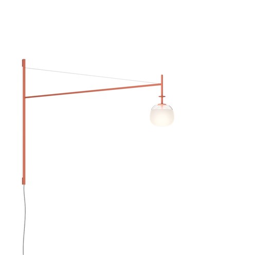 Vibia+Tempo LED 4W 302lm 2700K CRI>90, hämardatav PUSH, pistikuga, seinavalgusti, terra punane (NCS S 4040-Y70R)