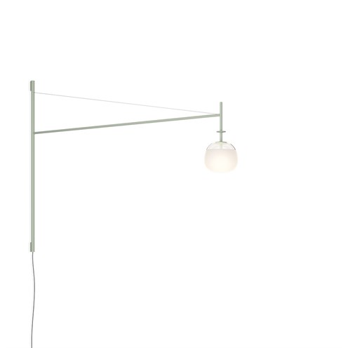Vibia+Tempo LED 4W 302lm 2700K CRI>90, hämardatav PUSH, pistikuga, seinavalgusti, roheline (NCS S 3010-G20Y)