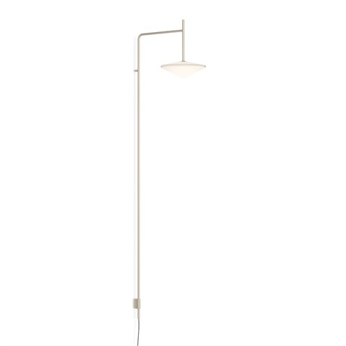 Vibia+Tempo LED 4W 302lm 2700K CRI>90, hämardatav PUSH, pistikuga, seinavalgusti, kreemjas (RAL 7044)