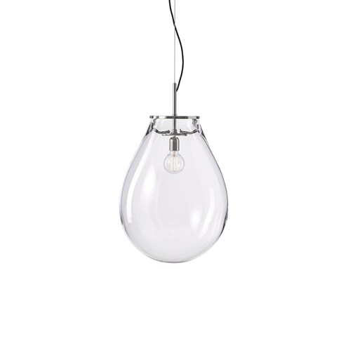 Bomma+Tim Pendant Medium max. 13W E27 (komplektis G95 6W 540lm 2700K CRI>90), rippvalgusti, klaar, hõbedane