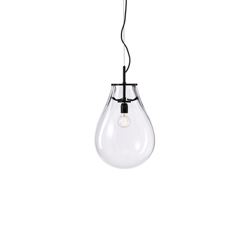 Bomma+Tim Pendant Small max. 13W E27 (komplektis G80 6W 510lm 2700K CRI>90), rippvalgusti, klaar, must