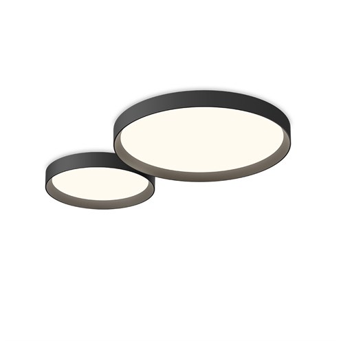 Vibia+Up Ø106 LED 72W 7608lm 2700K CRI>90, hämardatav Push/1-10V/DALI, laevalgusti, grafiit (RAL 7016)