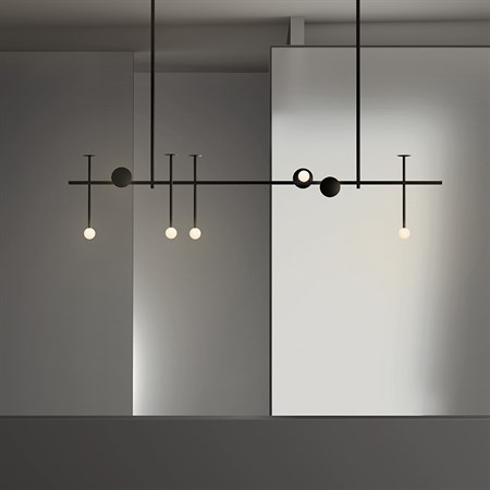 Rakumba+Typography Vela Gantry C LED 7x 2W 240lm 2700K CRI>90, laevalgusti, anodeeritud must