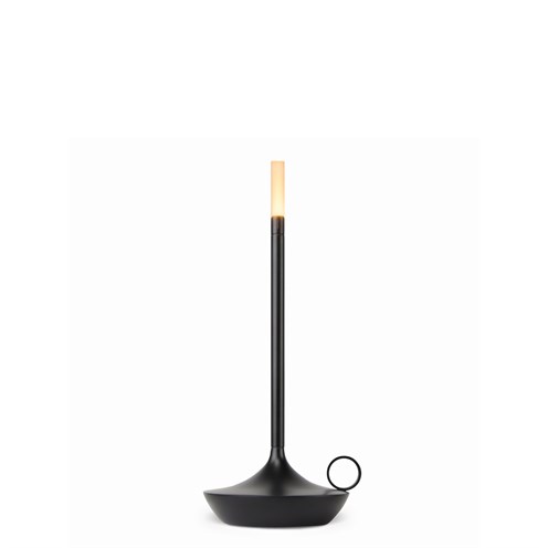 Graypants+Wick LED 1W 2600K, touchdim lülitiga, laetav lauavalgusti (3h, tööaeg kuni 150h), must