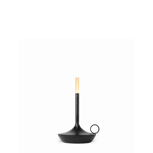 Graypants+Wick S LED 1W 2600K, touchdim lülitiga, laetav lauavalgusti (3h, tööaeg kuni 150h), must
