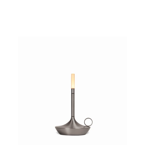 Graypants+Wick S LED 1W 2600K, touchdim lülitiga, laetav lauavalgusti (3h, tööaeg kuni 150h), grafiit