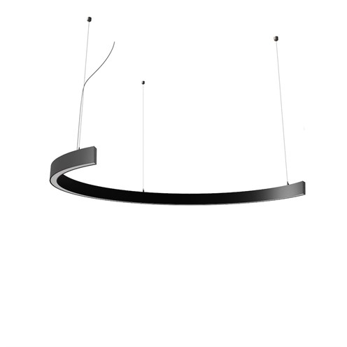 Ilti Luce+Zirkol Round Ø150 LED 34W 1961lm 2700K CRI>90, hämardatav DALI, rippvalgusti, must