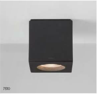 Astro vana+ASTRO KOS Square 6W GU10 IP65 must (A7510)