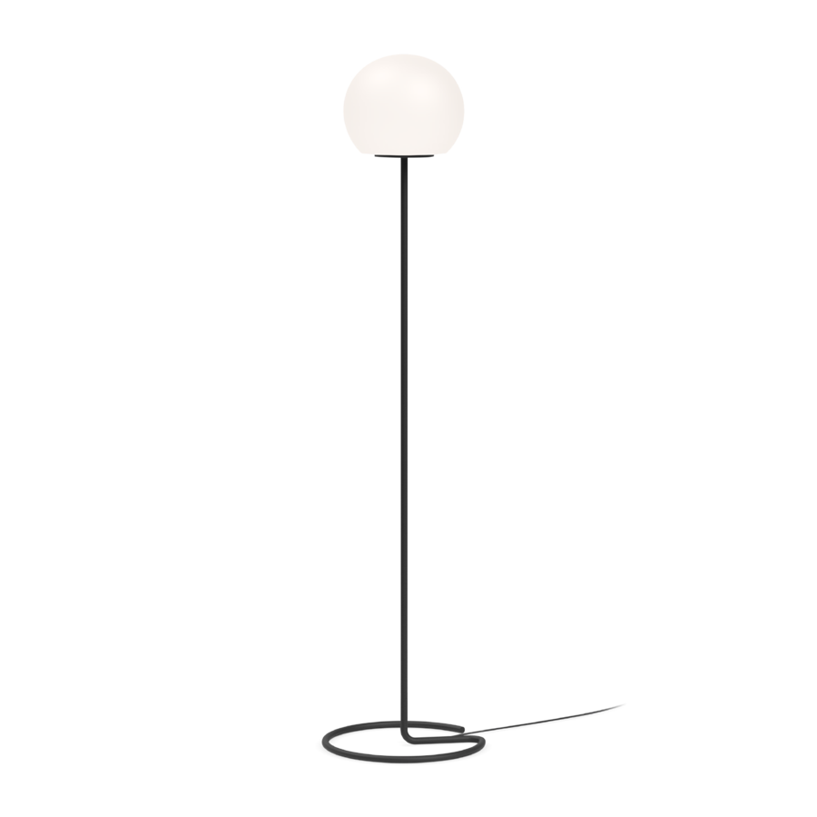 DRO FLOOR 3.0 E27 LED Max 12W, hämardatav, põrandavalgusti, must, valge opaal klaas