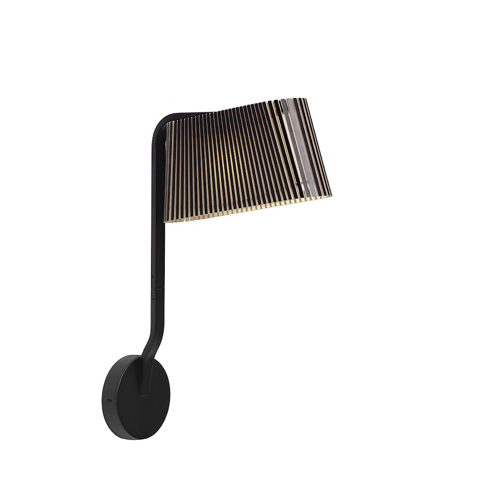 Owalo 7030 LED 6W 770lm 3000K, seinavalgusti, pistiku ja lülitiga, must/lamineeritud must