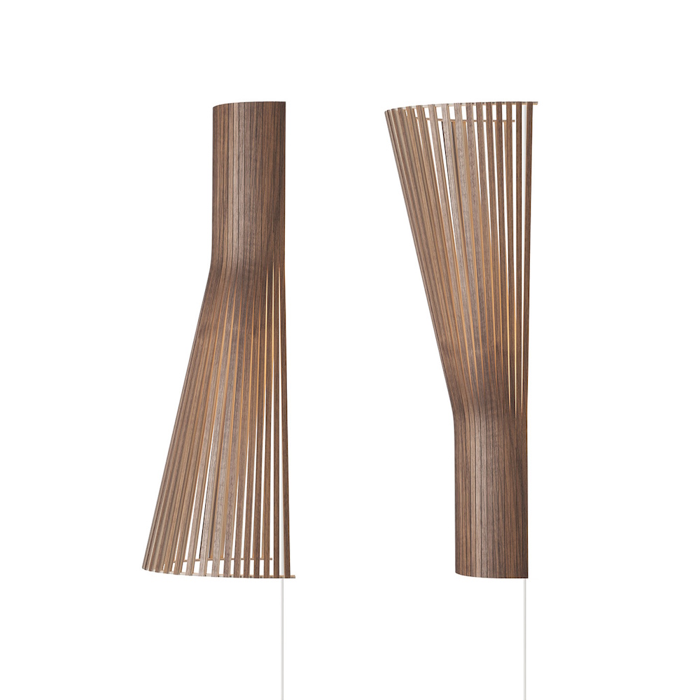 Secto 4230 LED 4,2W (max. 20W) E14 470lm 3000K, hämardatav, seinavalgusti, pistiku ja lülitiga, vahatud pähklispoon